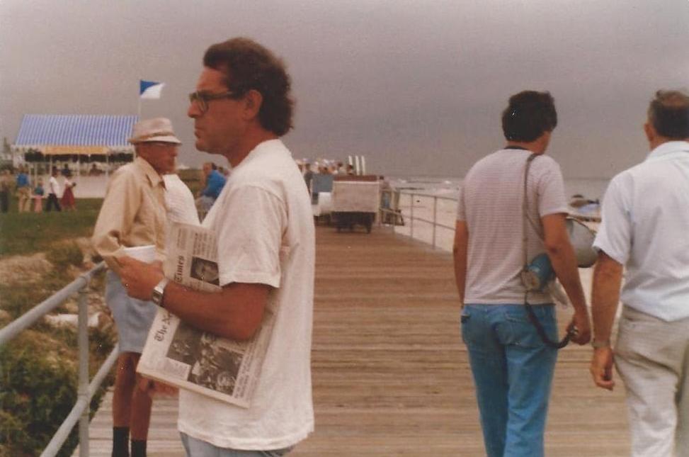 Miloš Forman at the Jersey Shore location for RAGTIME in 1979 by Martha Pinson